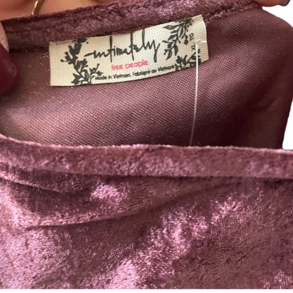 Free People All Night Velvet Tunic Tank Purple Size Large NWT - Picture 5 of 6
